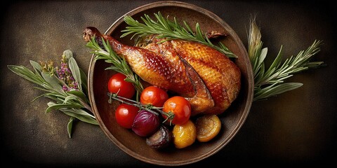 photo of delicious pheasant 