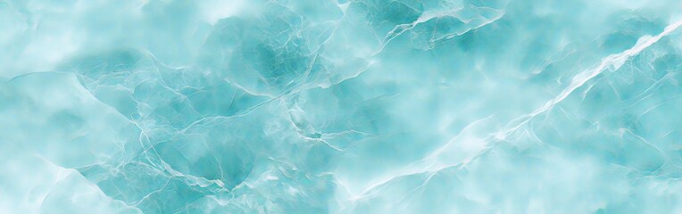 Obraz premium Soft aqua marble seamless background with cloudy veining and polished stone look
