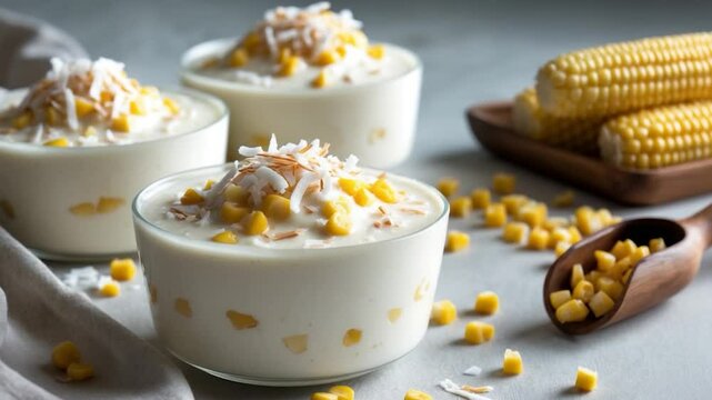 Corn and Coconut Milk Dessert
