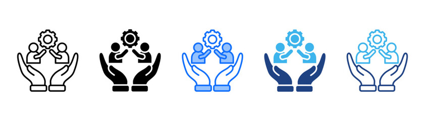 Management Icon Set With Multiple Style Collection 