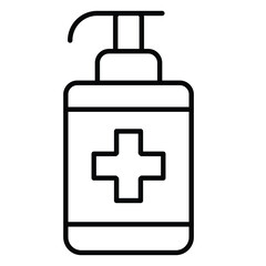 Sanitizer Bottle Vector Icon for Disease Prevention
