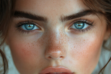 Fototapeta premium A Realistic Modern Girl Embracing Skincare Trends of 2024