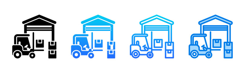 Warehousing icon sheet multiple style collection