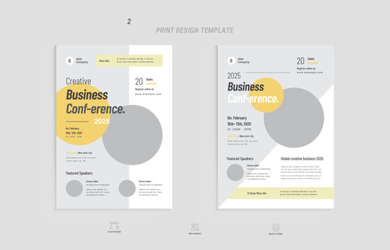 Business conference promotion flyer