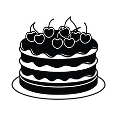 vector illustration of cake