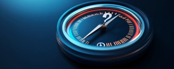 Question Mark Compass Uncertainty and Direction in Blue, Question, Navigation