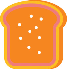 toast Illustration on a transparent background