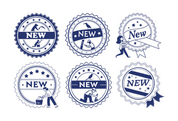 Vintage vector rubber stamp collection for sale, best quality grunge business icons and labels