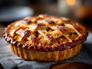 Golden Lattice Apple Pie A culinary masterpiece