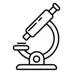 Microscope Vector Icon for Academic Research Illustration