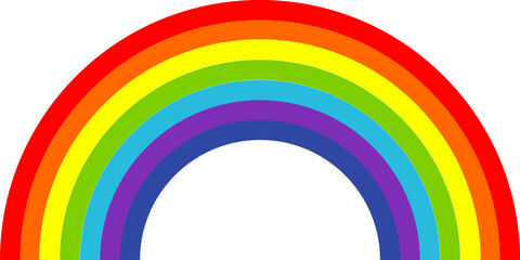 Colourful rainbows and cloud with rainbow colors tail . Cartoon rainbow . Hand drawn color arc vector illustration. Doodle, flat graphic colorful collection.