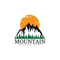 Sun and Mountain Branding Logo