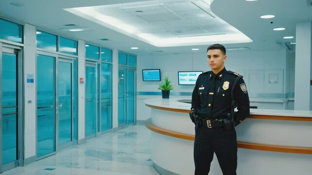 Security guard at the hospital.