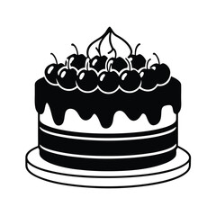 cake with cherries