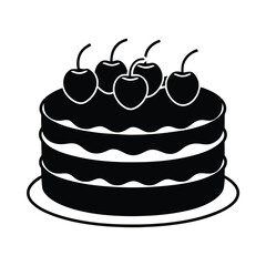 cake with cherries