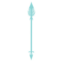 Minimalistic Arrow with a Clear Silhouette in Soft Isolated on Transparent Background