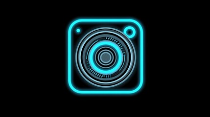 Futuristic camera icon