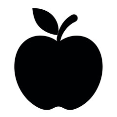 vector illustration of an apple Silhouette icon on white background