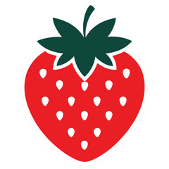 strawberry vector illustration Silhouette icon on white background