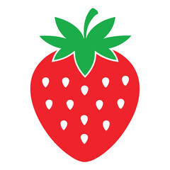strawberry vector illustration Silhouette icon on white background