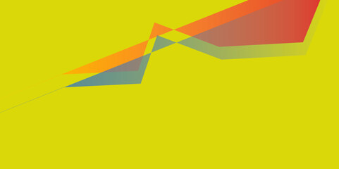 Abstract colorful vector design features a Jamaican flag concept with yellow origami paper art