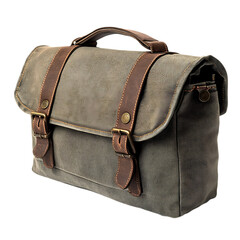 Classic Canvas Bag with Robust Stitching and Timeless Design Isolated on Transparent Background
