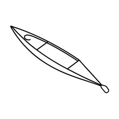 kayak outline on white background 
