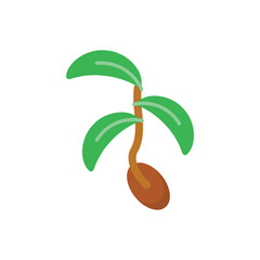 Green Sprout Vector icon