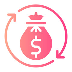 circular economy gradient icon