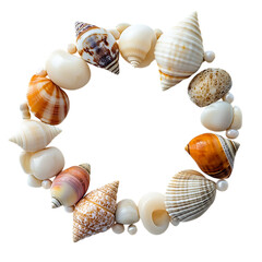 Trendy Shell Bracelet with a Modern Asymmetrical De Isolated on Transparent Background