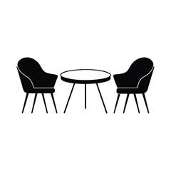 black and white chairs