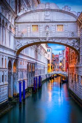 Wanddecoratie Brug der Zuchten Bridge of Sighs with Canal in Venice  © Richard