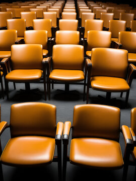 Background of chairs in classic teather