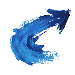 Artistic Arrow with Flowing Brush Strokes in Lumino Isolated on Transparent Background
