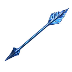 Bold Arrow with a Dynamic Sculpted Shape in Rich Sa Isolated on Transparent Background