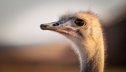 close up of a ostrich