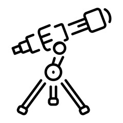 A line style icon of astronomical telescope 