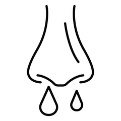 Runny Nose Vector Icon for Health Awareness