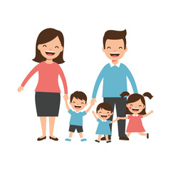 Fototapeta premium cheerful family graphic design