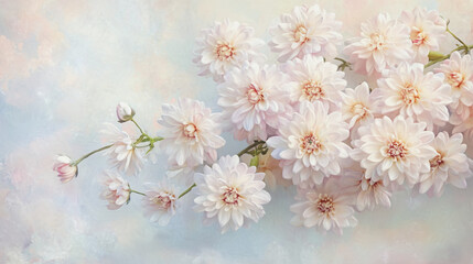 gerbera, graphic design, rose, holiday, postcard, Elegant wedding invitation card background vector. Minimal hand painted Elegant Chrysan flowers texture template background. Design for wedding, vip c