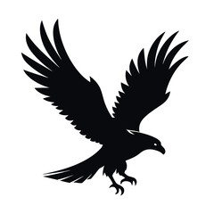 eagle vector illustration silhouette icon on white background