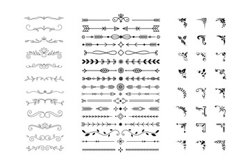 Vintage Ornamental Design Elements Set 