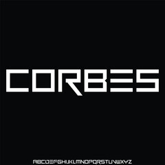 Modern slant futuristic display font vector