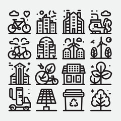 Transport icon set. Vehicle icons. Containing car, bike, plane, train, bicycle, motorbike, bus, scooter, taxi, helicopter, ship, plane, truck, tow truck, sailboat and more. Vector illustration