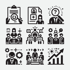 Veterinary icon set. Contains such icons as pets, medical history, health care, vet, vaccines, test, dental care, antiparasitic, diagnosis, x ray, veterinary clinic and more. Vector illustration