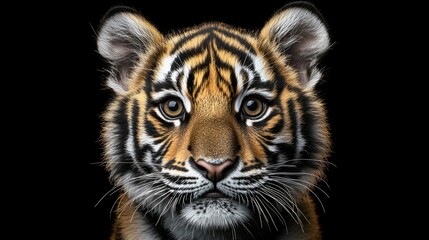 Fototapeta premium Close-up of a tiger cub's face