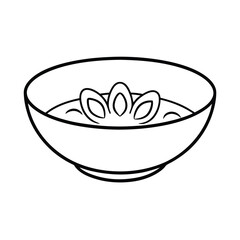 simple clam chowder line vector