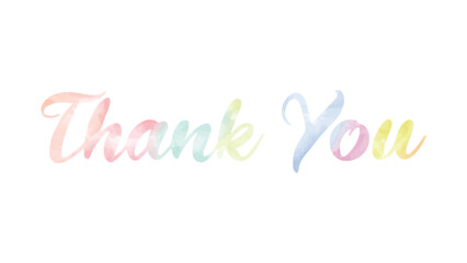  Watercolor Thank You Typography