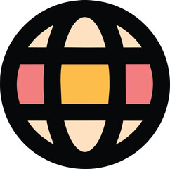 Global Icon World Map Graphic Design