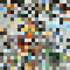 Colorful abstract mosaic background. Pixel effect. Camo and camouflage.